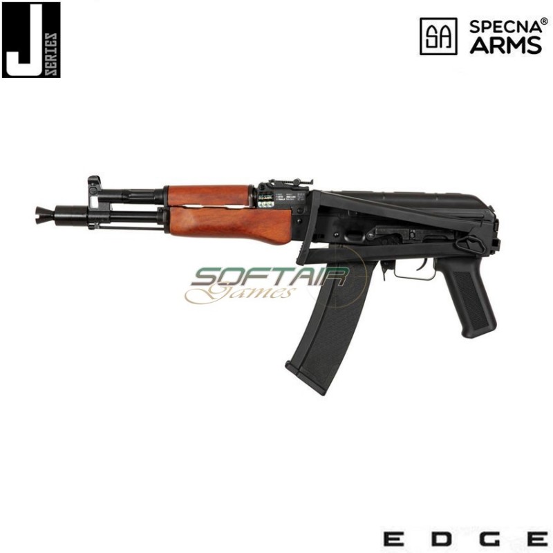 Fucile elettrico j-series™ sa-j08 edge™ carbine replica black & wood specna arms® (spe-01-028124)