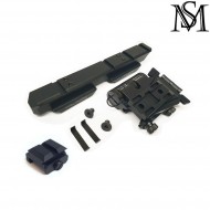 Side Flip Mount Set Wilcox Type Black Milsim Series (ms-721-bk)