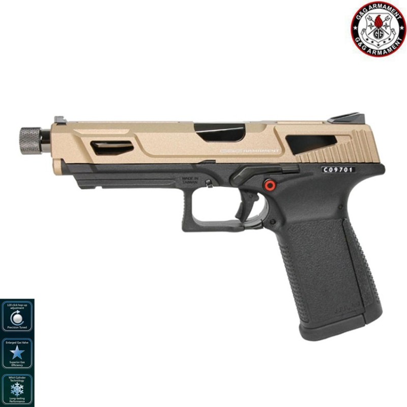 Gas gbb pistol Gtp9 MS DST black/bronze metal slide G&g (gg-gtp9msdst)