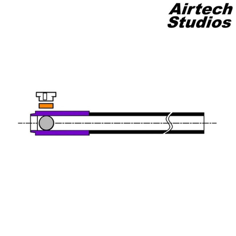 Tdc black trolley with m-nub r-hop & flat-hop for maxx chamber hop up airtech studios (as-ait604005)
