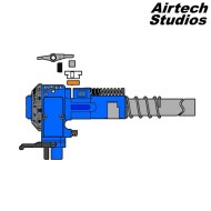 Tdc black trolley with m-nub r-hop & flat-hop for maxx chamber hop up airtech studios (as-ait604005)