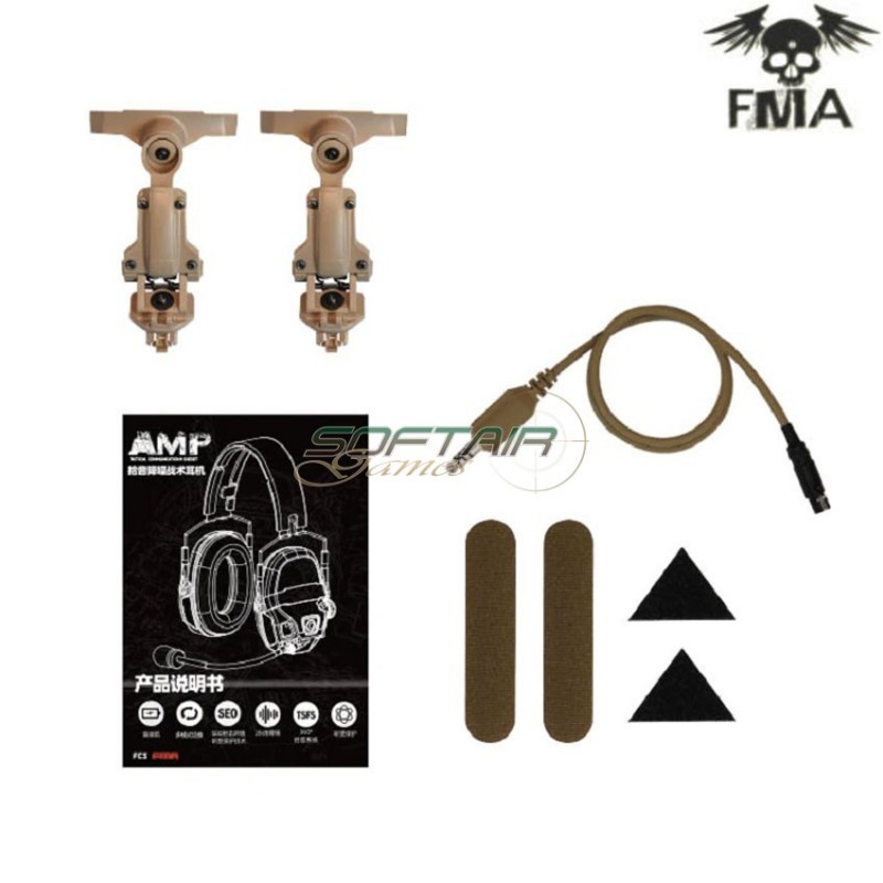 Fcs amp style noise reduction cuffie dark earth fma (fma-tb1372-de)