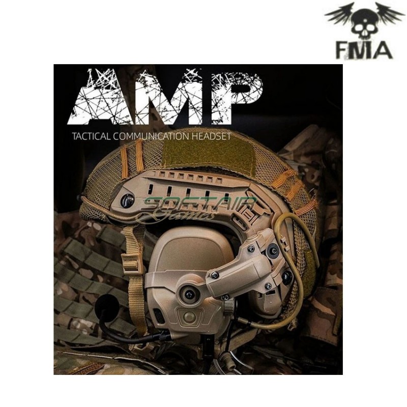 FCS AMP style noise reduction headset dark earth fma (fma-tb1372-de)