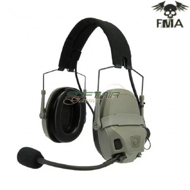 FCS AMP style noise reduction headset foliage green fma (fma-tb1372-fg)