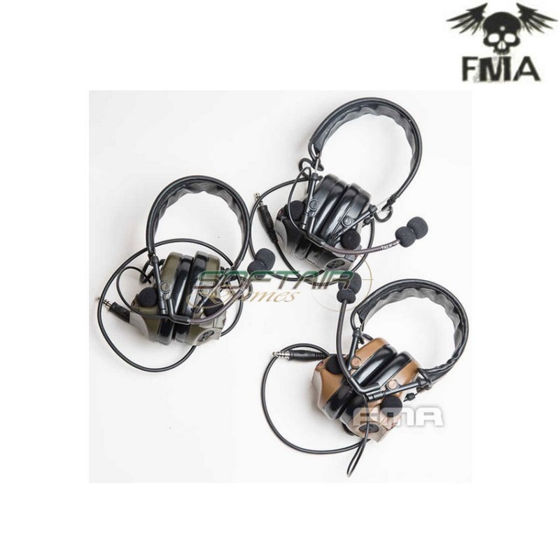 Cuffia comtac3 fcs ach c3 tactical con riduzione rumore dark earth fma (fma-tb-fcs-004-de)