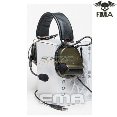 Comtac3 fcs ach c3 tactical headset with noise reduction olive drab fma (fma-tb-fcs-004-od)