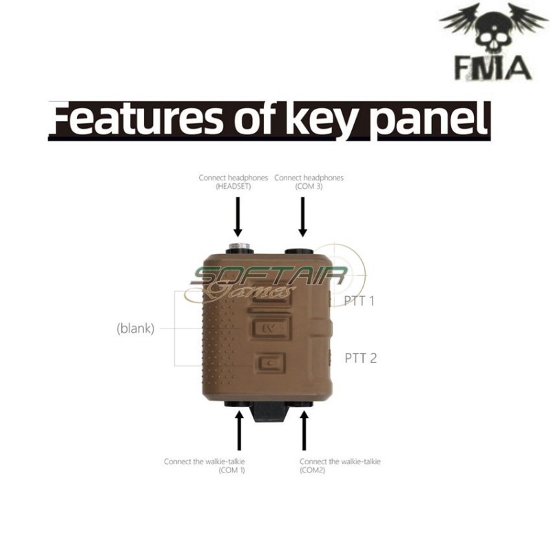 Fcs amp v60 ptt kit comtac3 black fma (fma-tb-fcs-012-bk) Fcs amp v60 ptt kit comtac3 black fma (fma-tb-fcs-012-bk)