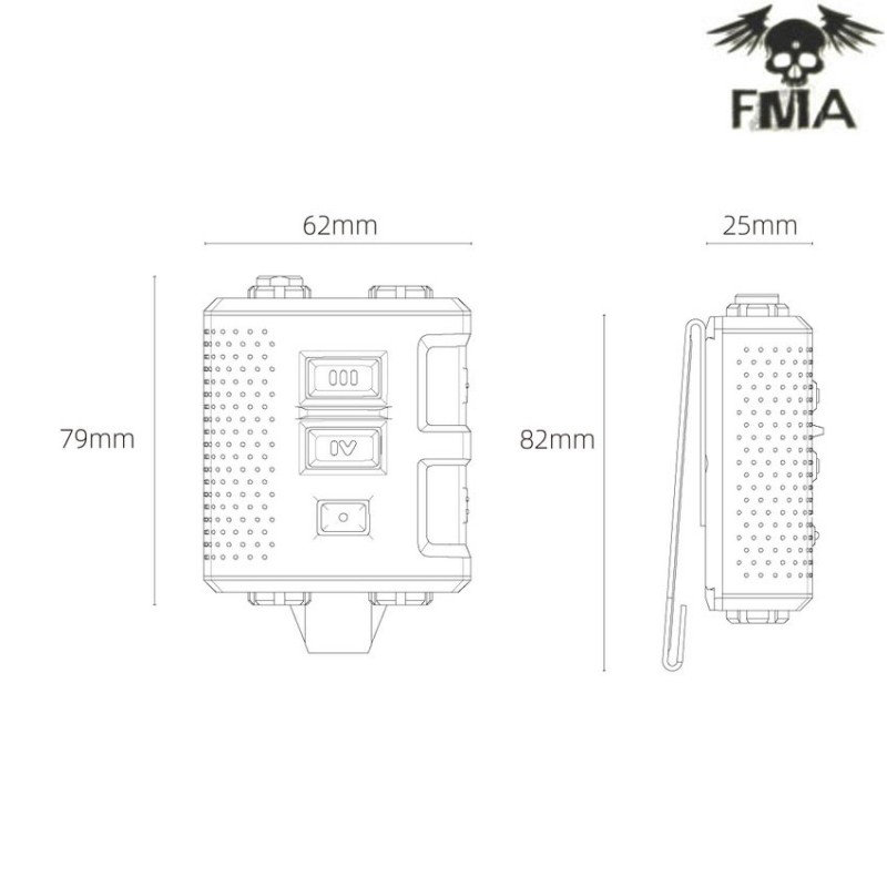 Fcs amp v60 ptt kit comtac3 dark earth fma (fma-tb-fcs-012-de)