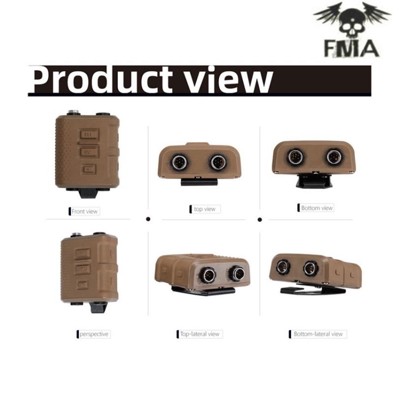 Fcs amp v60 ptt kit comtac3 dark earth fma (fma-tb-fcs-012-de)