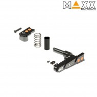 CNC aluminum advanced magazine release m4 STYLE A black maxx model (mx-mar001sab)