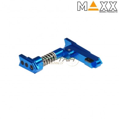CNC aluminum advanced magazine release m4 STYLE A blue maxx model (mx-mar001sau)