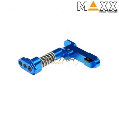CNC aluminum advanced magazine release m4 STYLE B blue maxx model (mx-mar001sbu)