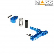 CNC aluminum advanced magazine release m4 STYLE B blue maxx model (mx-mar001sbu)