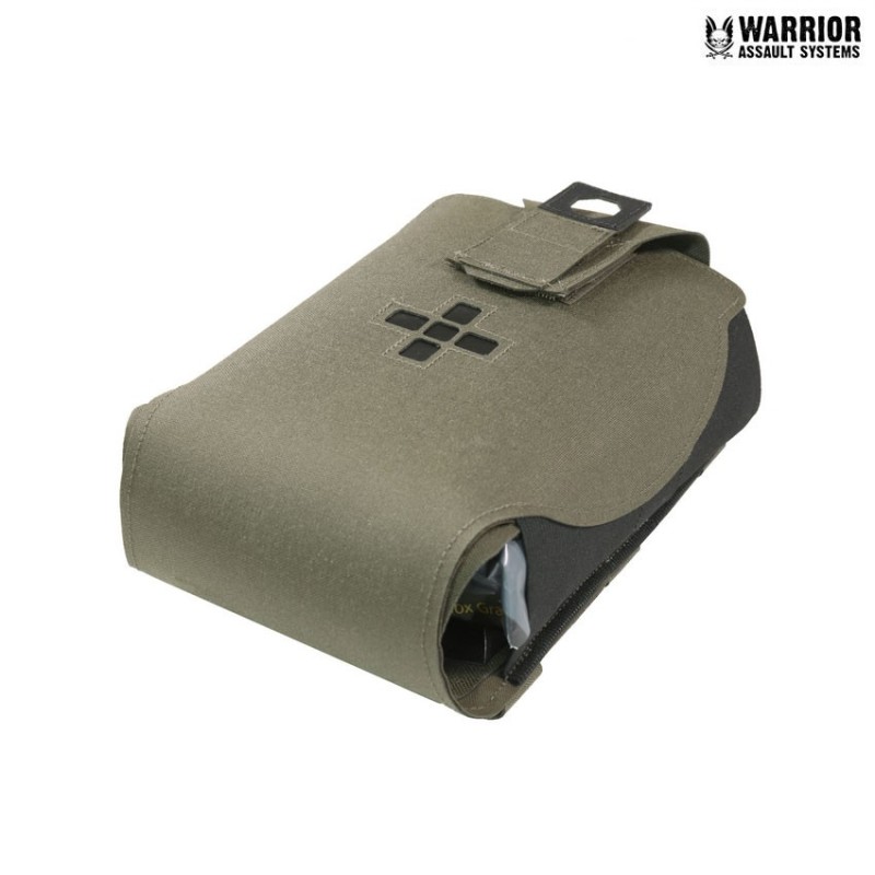 Laser cut large Horizontal Individual First Aid Kit pouch RANGER GREEN Warrior Assault Systems (w-lc-lh-ifak-mc)