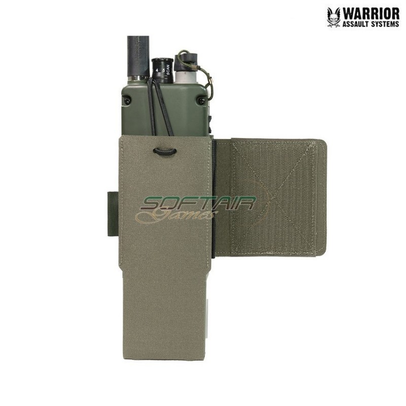 Laser cut tasca wing velcro MBTIR/HARRIS Radio left side ranger green Warrior Assault Systems (w-lc-wv-mhrp-l-rg)