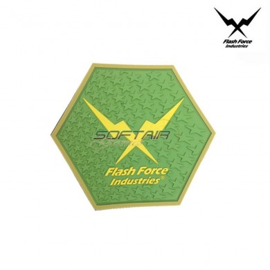 Patch 3d Pvc ffi logo green Flash Force Ind. (ffi-9999)