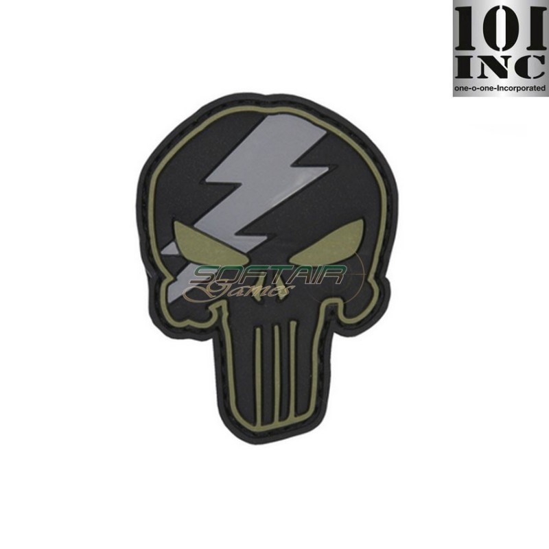 Patch 3d pvc punisher thunder green 101 Inc (inc-9007)