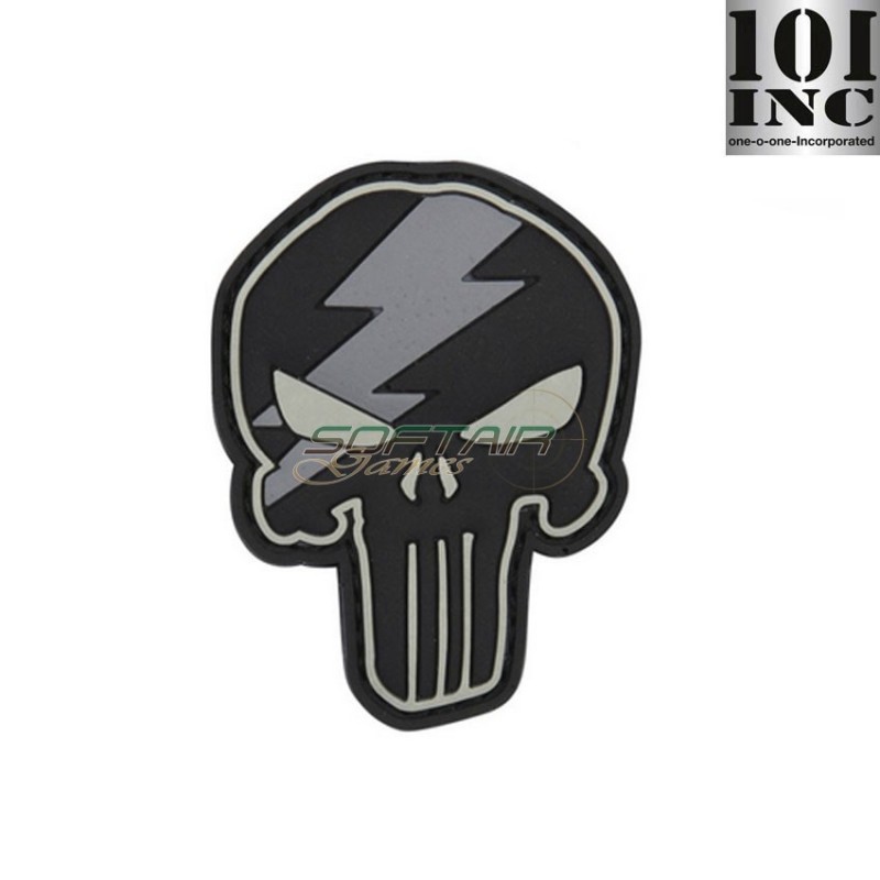 Patch 3d pvc punisher thunder grey 101 Inc (inc-12057)