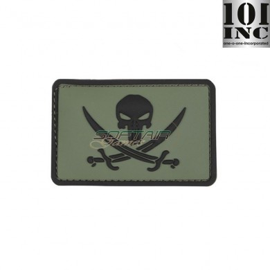 Patch 3d Pvc Punisher Pirate Green 101 Inc (inc-9045)
