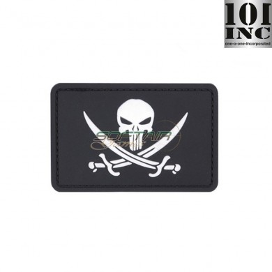Patch 3d Pvc Punisher Pirate Black 101 Inc (inc-11125)