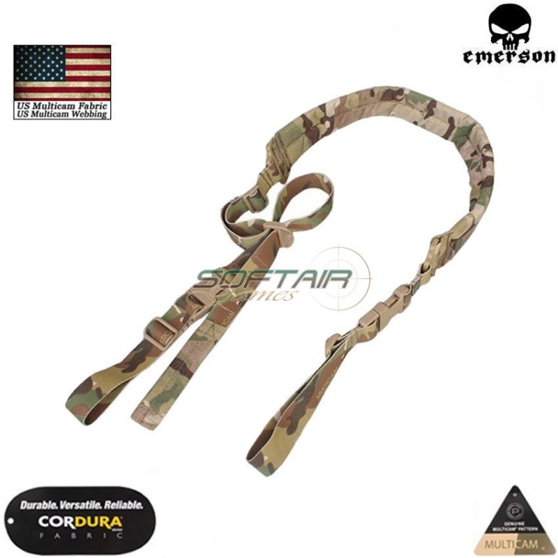 Cinghia 2 punti quick adjust padded multicam® genuine usa emersom (em8883)