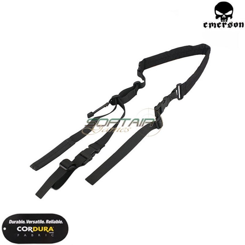 2 point sling quick adjust padded black emersom (em8883d)