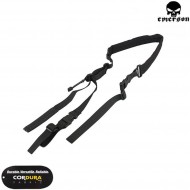 Cinghia 2 punti quick adjust padded black emersom (em8883d)