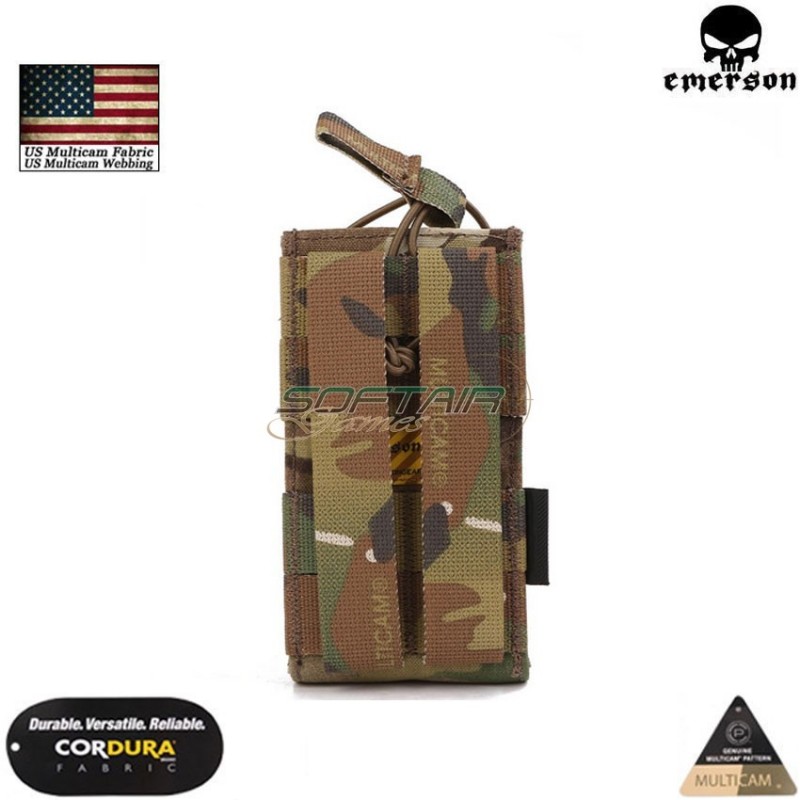 Single 5.56 & Pistol Open Top Magazine Pouch multicam® genuine usa emerson (em6361)