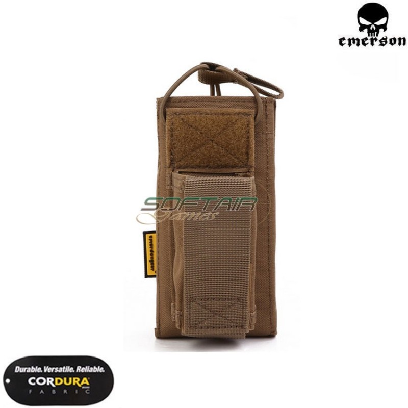 Single 5.56 & Pistol Open Top Magazine Pouch coyote brown emerson (em6361cb)