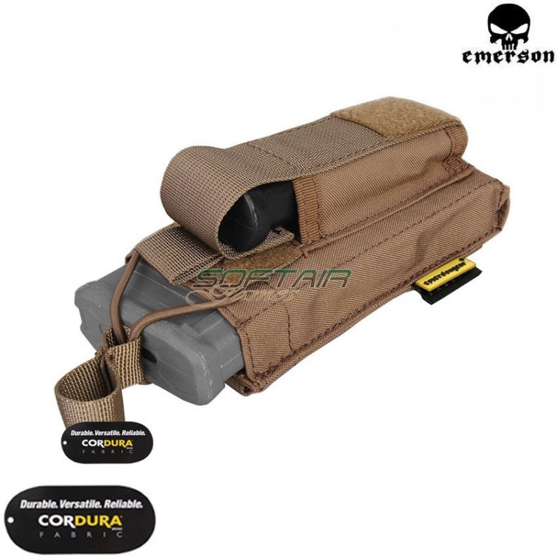 Single 5.56 & Pistol Open Top Magazine Pouch coyote brown emerson (em6361cb)