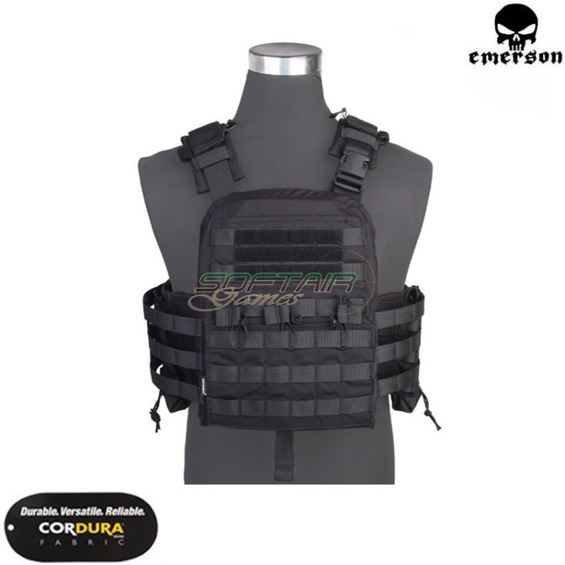 Navy Cage Plate Carrier Tactical VEST black emerson (em7435f)