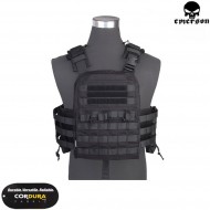 Navy Cage Plate Carrier Tactical VEST black emerson (em7435f) Navy Cage Plate Carrier Tactical VEST black emerson (em7435f)