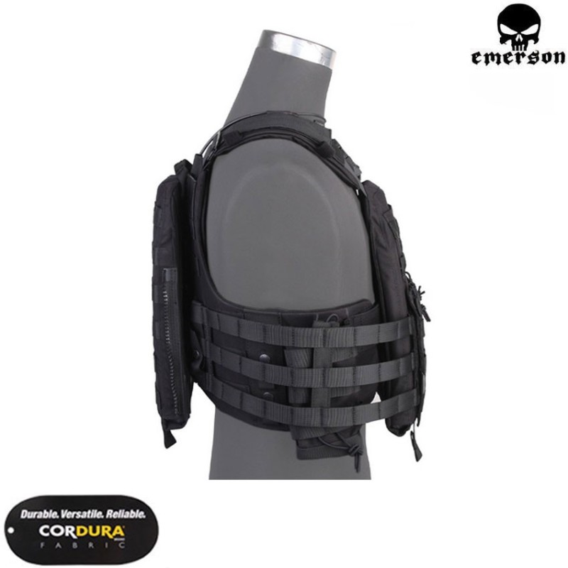 Navy Cage Plate Carrier Tactical VEST black emerson (em7435f)