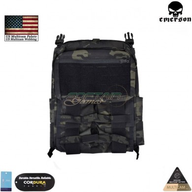 Back panel for tactical vest 420 multicam® black genuine usa emerson (em9535mcbk)