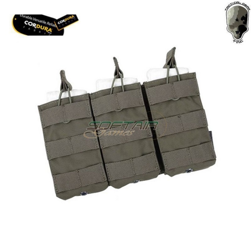 Tasca Tripla Fast Caricatori 5.56 ranger green Tmc (tmc-2971-rg)