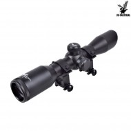 Compact scope zoom 4x lens 32mm black js tactical (js-4x32compact)