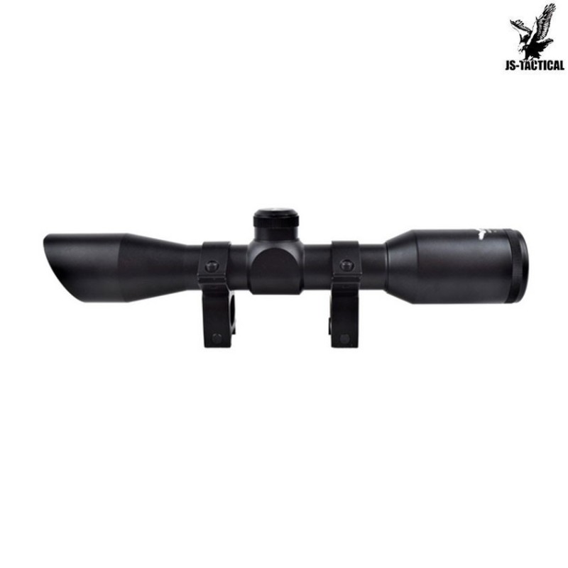 Compact scope zoom 4x lens 32mm black js tactical (js-4x32compact)