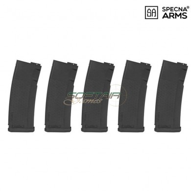 SET 5 caricatori s-mag monofilari polimero 125bb black per m4/m16 specna arms® (spe-05-025718)