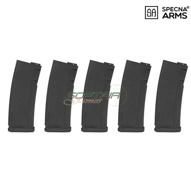 SET 5 caricatori s-mag monofilari polimero 125bb black per m4/m16 specna arms® (spe-05-025718)