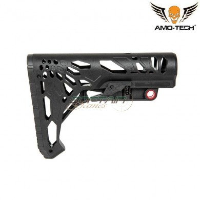 Calcio skeletonized black per m4/m16 amo-tech® (amt-030109-bk)