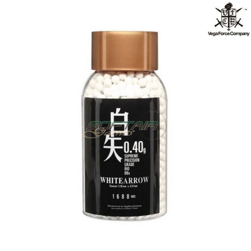 Bottiglia 1680 pallini white arrow supreme precision bio 0.40gr vfc (vf9-b168-wh40)