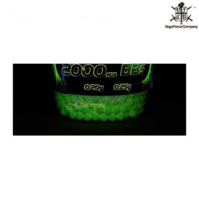 Bottle 2000 GREEN diamond grade tracer bb's 0.25gr vfc (vf9-tbb-gr25)