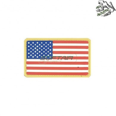 Patch 3d pvc usa flag frog industries® (fi-004670)