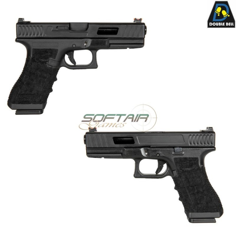 Pistola a GAS mod.754 g17 style scarrellante black double bell (db-030580)