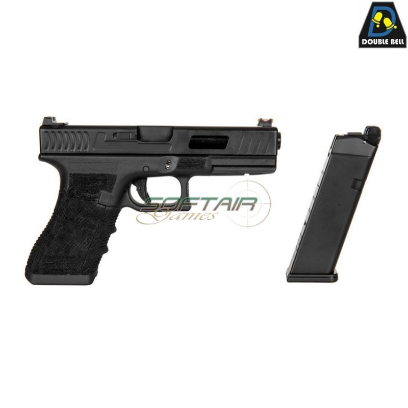 Gas gbb pistol mod.754 g17 style scarrellante black double bell (db-030580)
