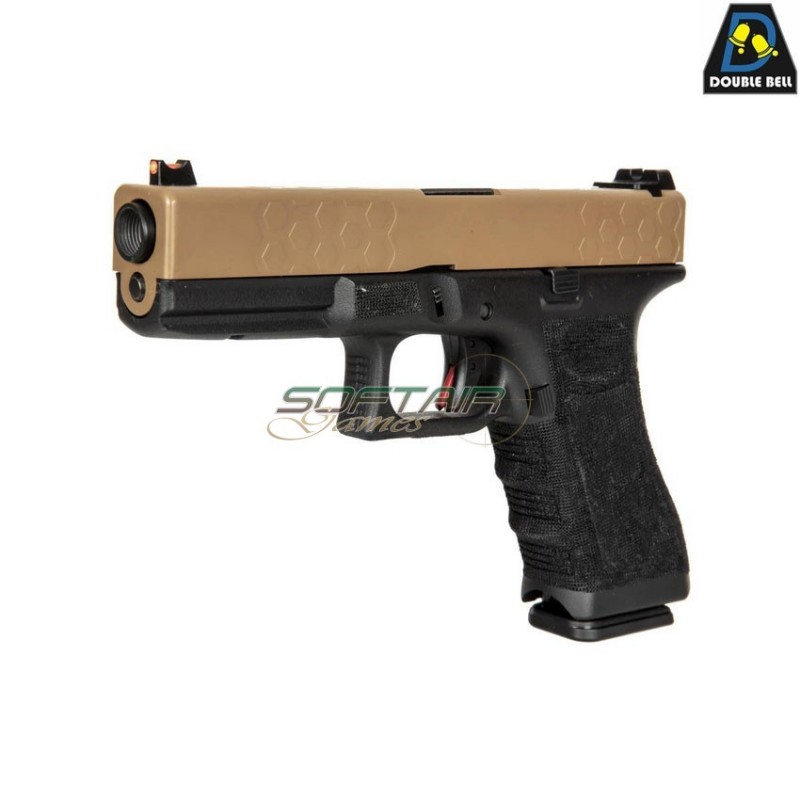 Pistola a GAS mod.755 g17 style scarrellante two tone double bell (db-030582)