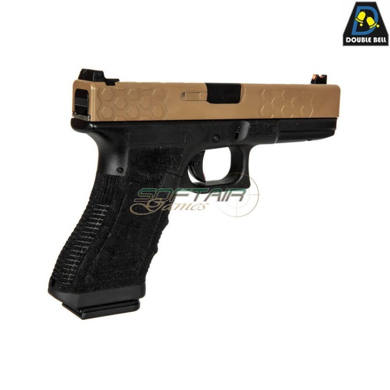 Pistola a GAS mod.755 g17 style scarrellante two tone double bell (db-030582)