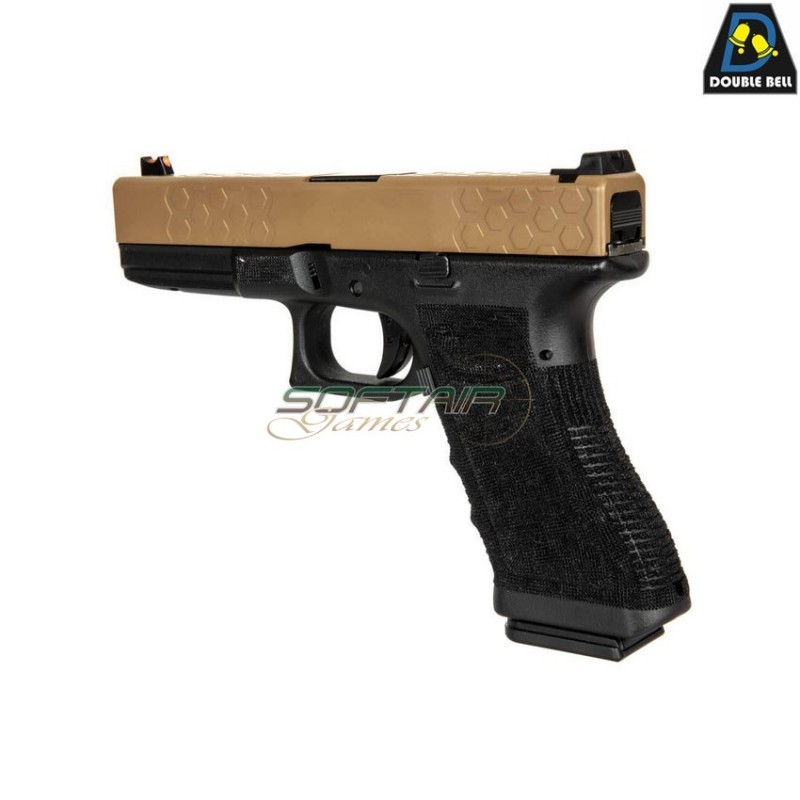 Pistola a GAS mod.755 g17 style scarrellante two tone double bell (db-030582)