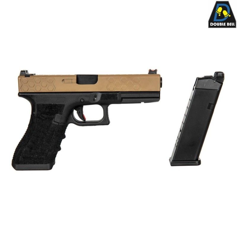 Co2 pistol mod.855 g17 style scarrellante two tone double bell (db-030583)