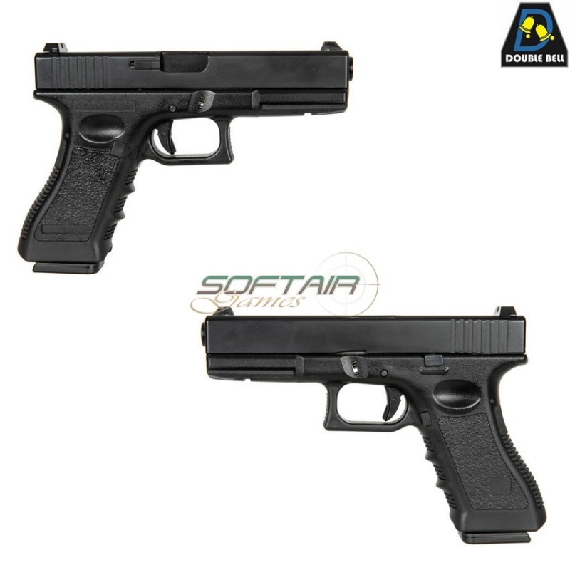 Co2 pistol mod.821 g17 style scarrellante black double bell (db-030585)